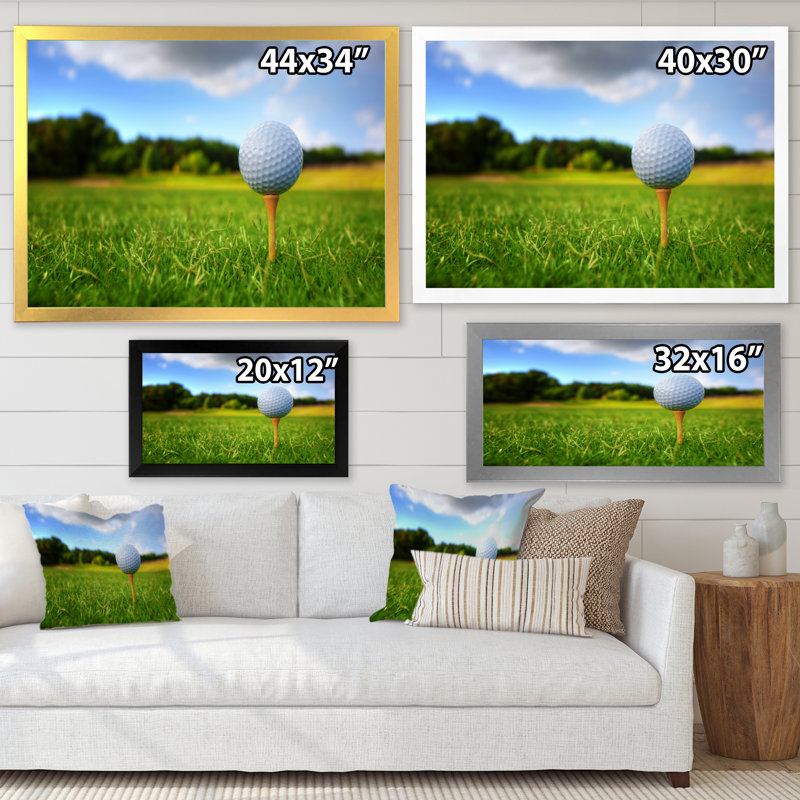 «Sunset Golf Ball», reproduction d'art sur toile moderne