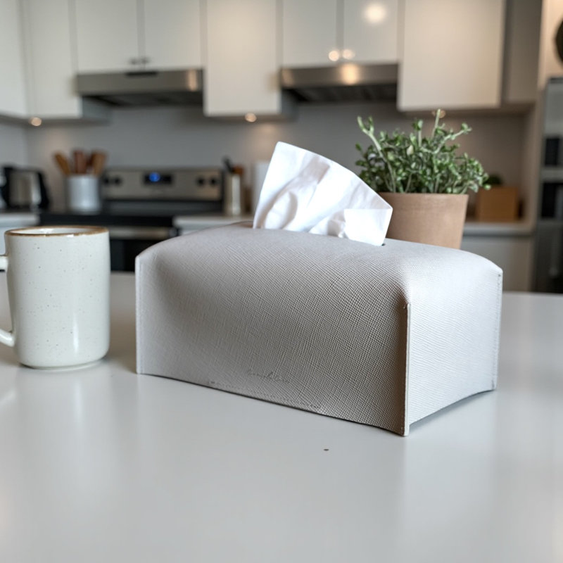 Genuine Leather Tissue Box Cover Rectangle