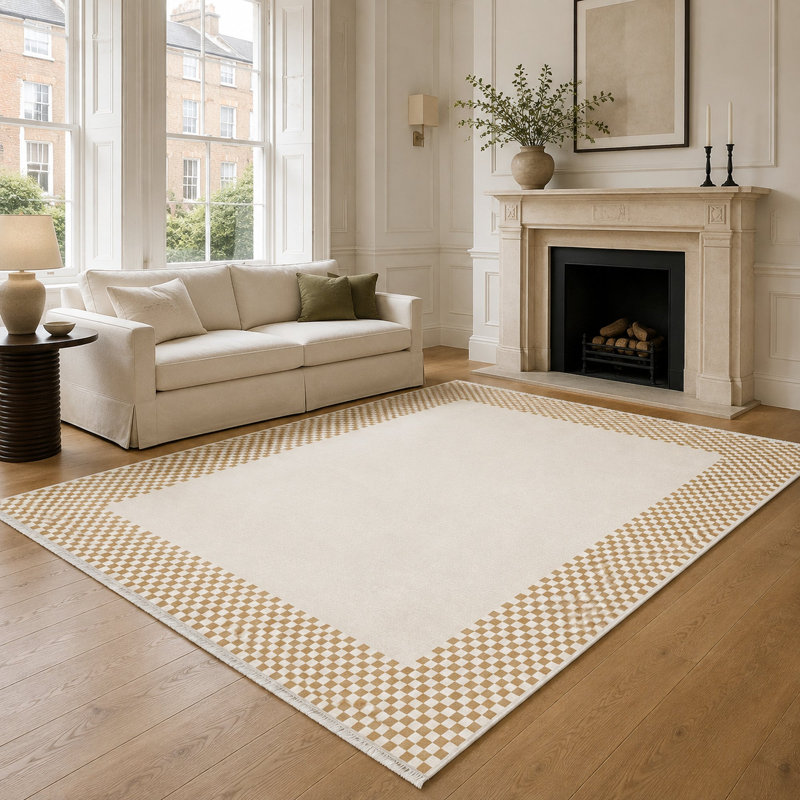 Geometric Cotton and Chenille Flatweave Area Rug, 60 x 100 cm