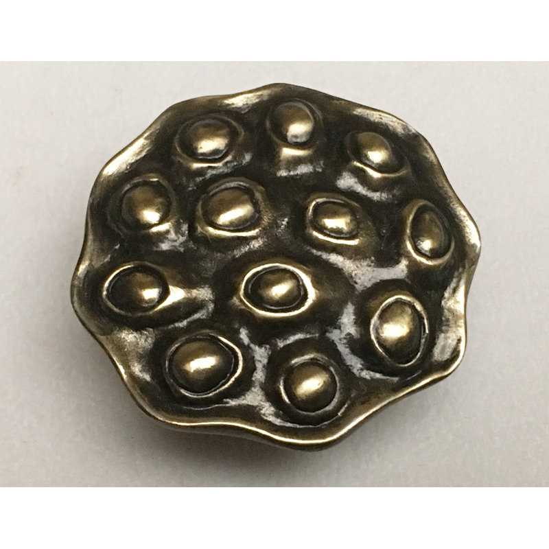 Poignée fantaisie Lotus surdimensionnée de 9/4 po, Laiton