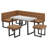 Simple and Stylish 5 - Person Breakfast Nook Dining Table Set-113430898