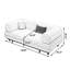 Canapé-lit modulaire beige en coton et lin-129870629