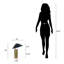 Lampe d'appoint sculptée en métal 18 po x 14 po