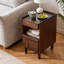 Table de chevet en bois avec tablettes ouvertes à 1 tiroir, petite commode de bureau avec rangement pour tables d'appoint en bois, support de lampe, table de chevet, meuble de salon