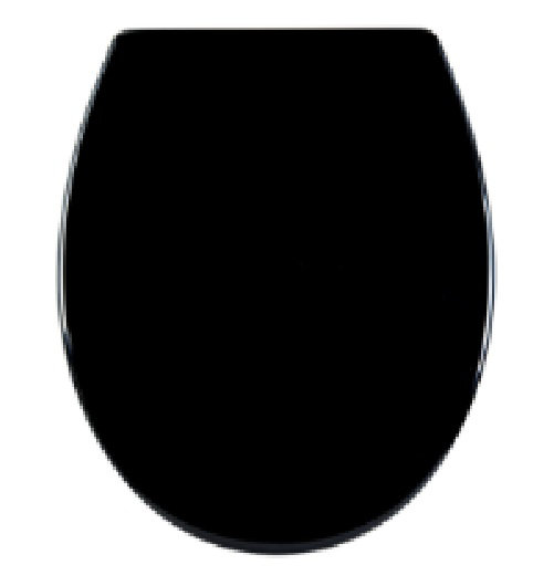 Oval Hard Toilet Seat, Black