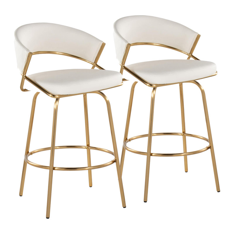 Jie Fixed-Height Counter Stool - Set Of 2, White