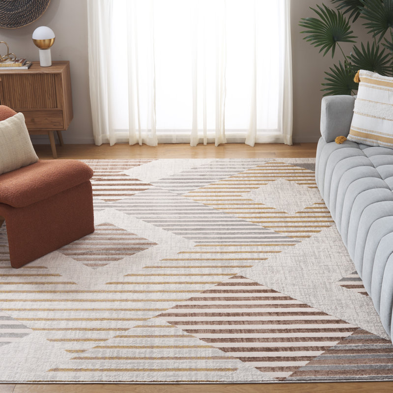 Geometric 244cm X 305cm Area Rug, Rectangle 122 x 183 cm