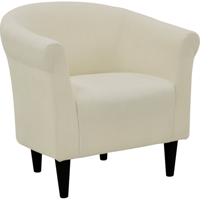 Liam Upholstered Barrel Chair, Chantel Pewter Performance Velvet
