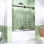 Enceinte de porte de douche à double porte coulissante sans cadre