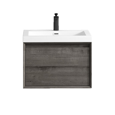 Meuble-lavabo mural simple l 23,4 po x P 19,6 po x H 17,7 po Elke