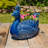 18.5in. Hand Painted Ceramic Peacock Planter - Koni