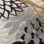 Tapis intérieur / extérieur noir / gris / blanc à motif floral Arnelle-887750238