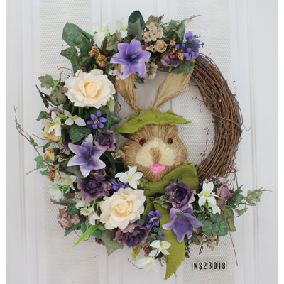Handcrafted Faux Rose Foam 24'' Wreath