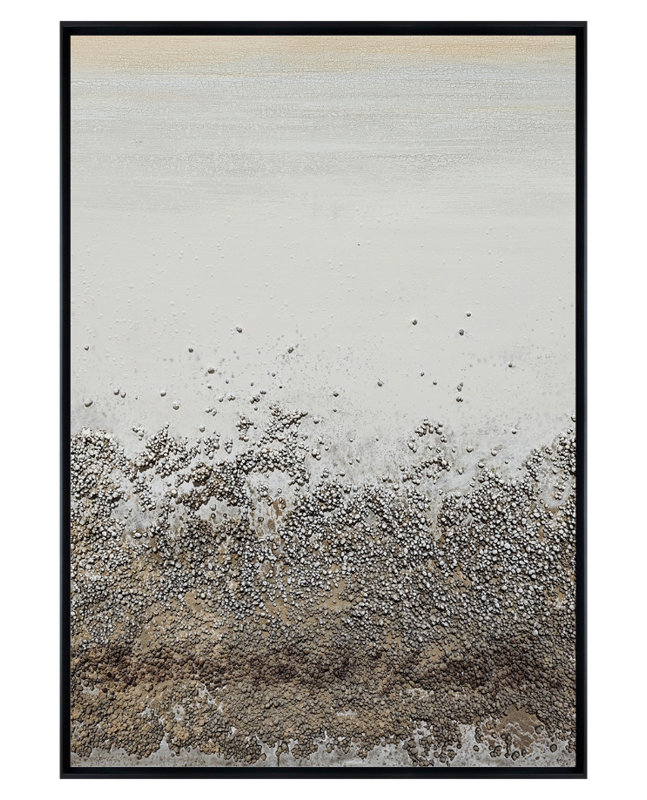 Velora Single Picture Frame Painting on Wood, 190 cm H x 150 cm W, Black