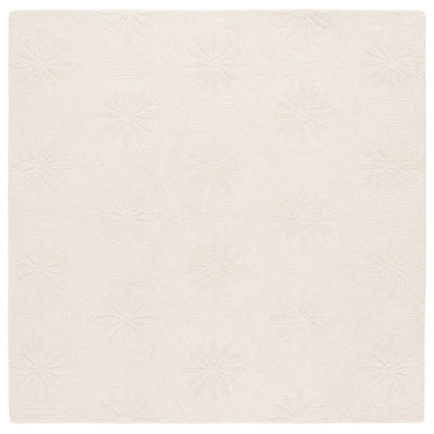 Dimonda Hand Tufted Wool/Cotton Floral Rug in Ivory