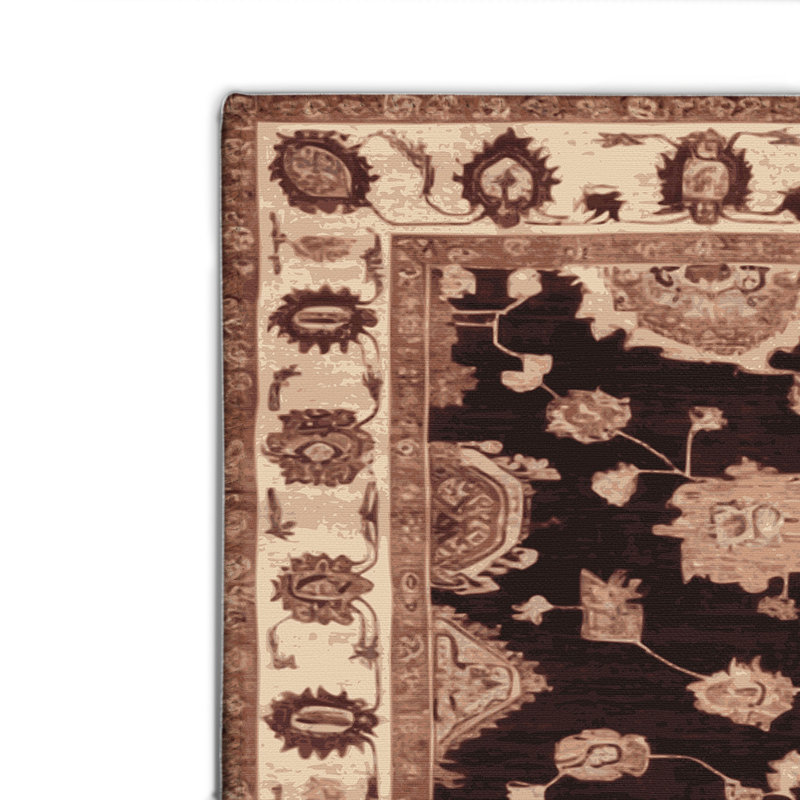Tapis intérieur et extérieur brun Overdyed, Rectangulaire 2 pi x 3 pi