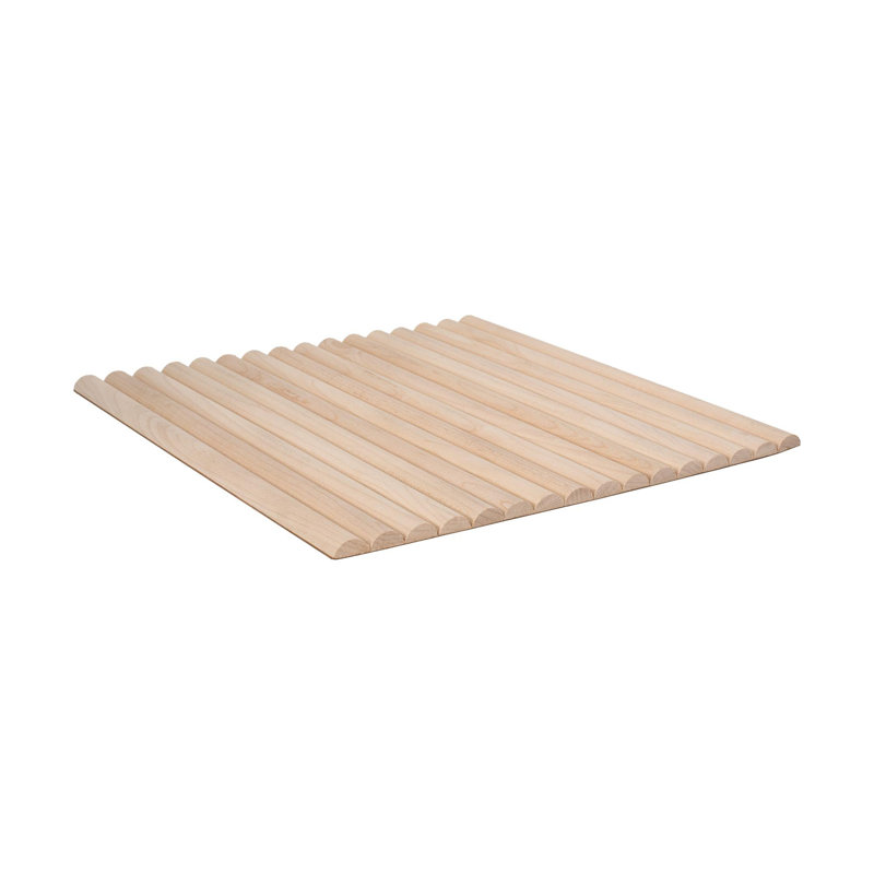 Outwater 1' Wide X 8' High X 3/8" Thick Unfinished Solid Maple Tambour Sheet With 3/4" Half-Round Slats – Flexible