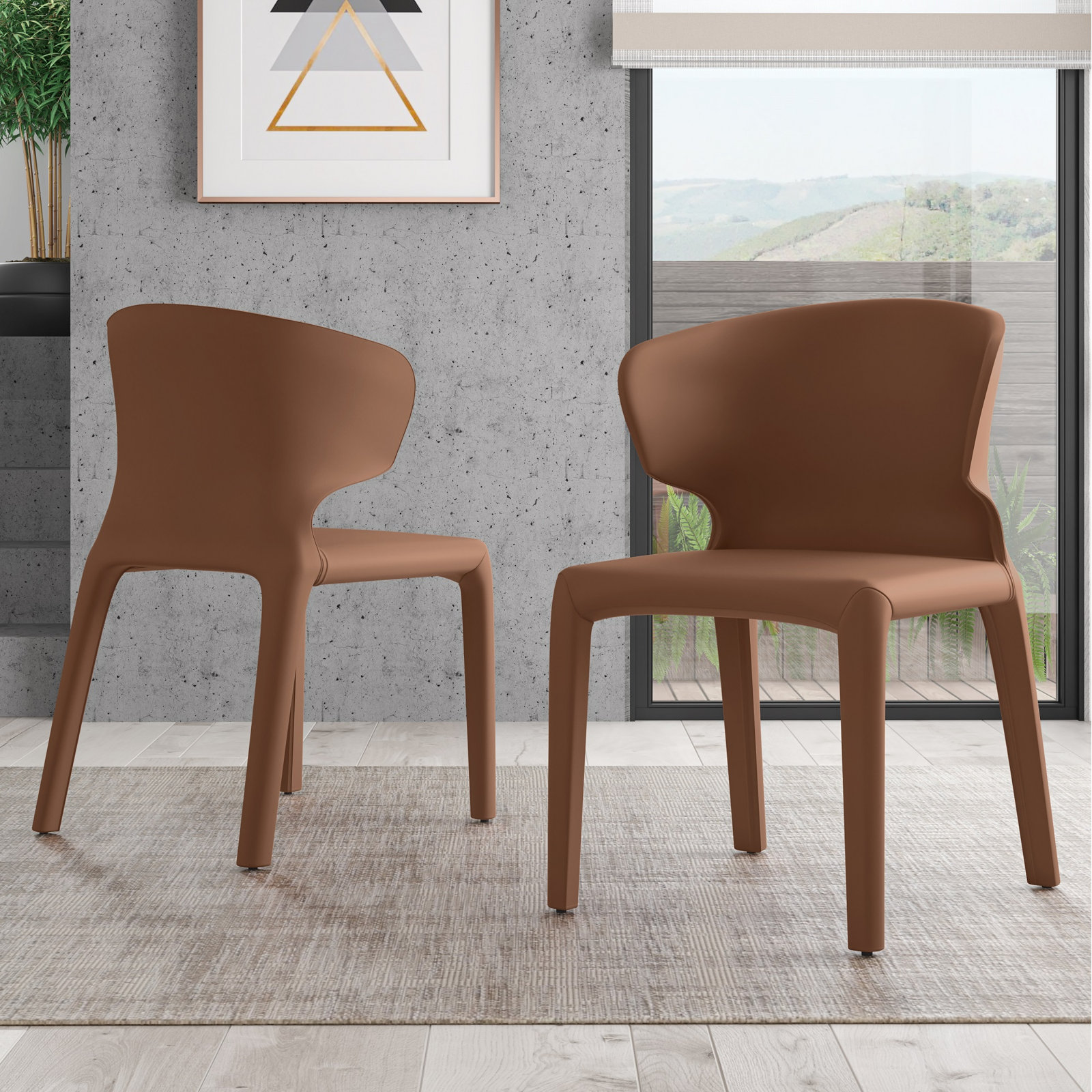 Cesar Dining Chair, Saddle