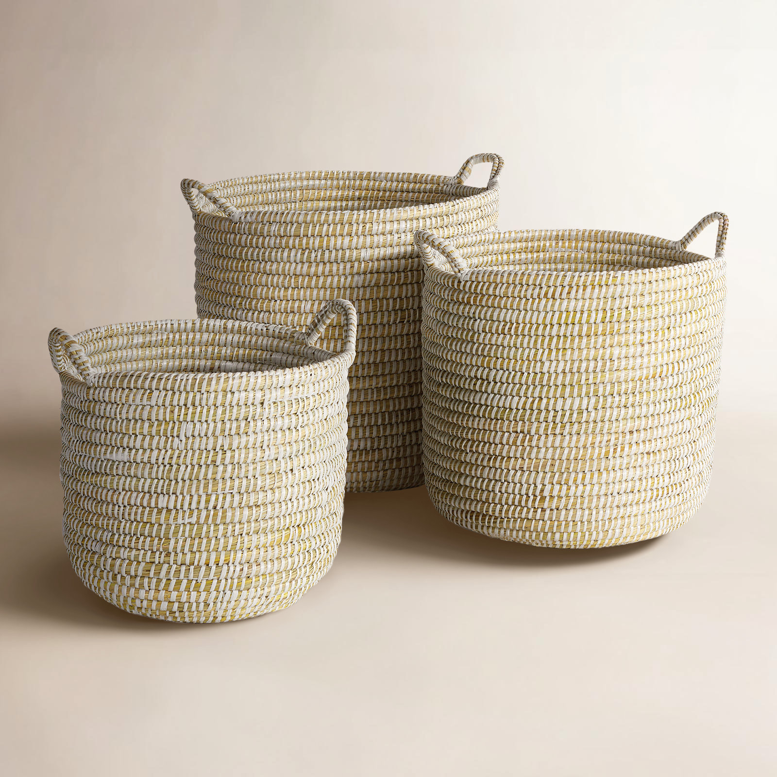 Vira Handmade Seagrass Storage Bin Set