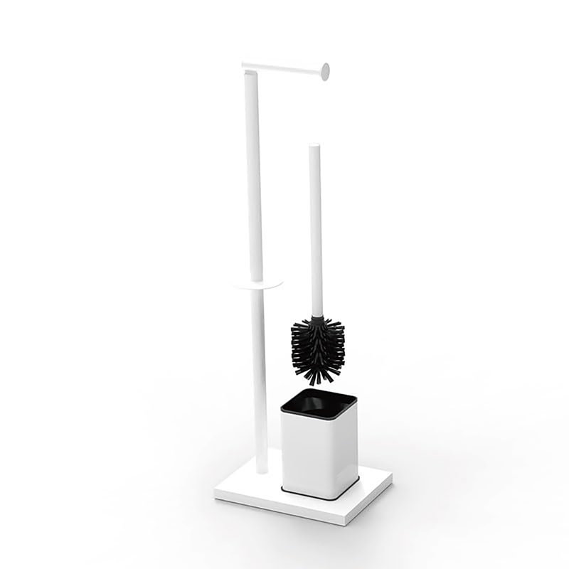 Free Standing Toilet Paper Holder, White