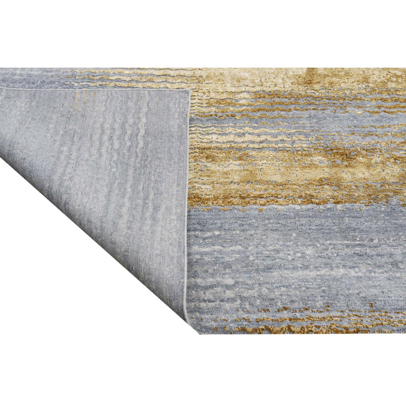 Hand Woven Silk and Wool Area Rug, Rectangle 10' x 14'