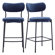 Medfield 26'' Modern Upholstered Bar Stools with Curved Backrest