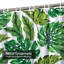 Rideau de douche imperméable rétro à motif de feuilles tropicales avec 12 crochets Monstera-1997073926