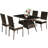 Ladera 4 - Person Patio Dining Set Rectangular Table with Cushions Included-748203986
