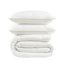 Courtepointe très grande taille en gaze de coton brodée, blanc naturel, peau, chaleur toutes saisons avec attrait douillet et taies décoratives assorties, testée pour son charme visuel léger, confortable et confortable
