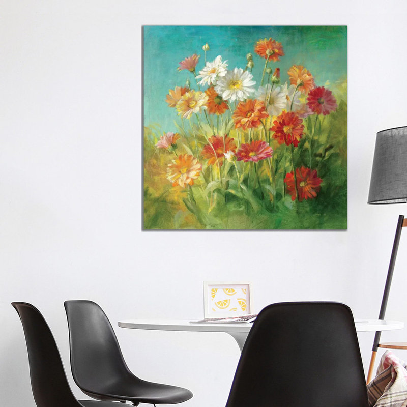 Daisies - Wrapped Canvas Painting, 93.98 cm H x 93.98 cm W x 3.175 cm D
