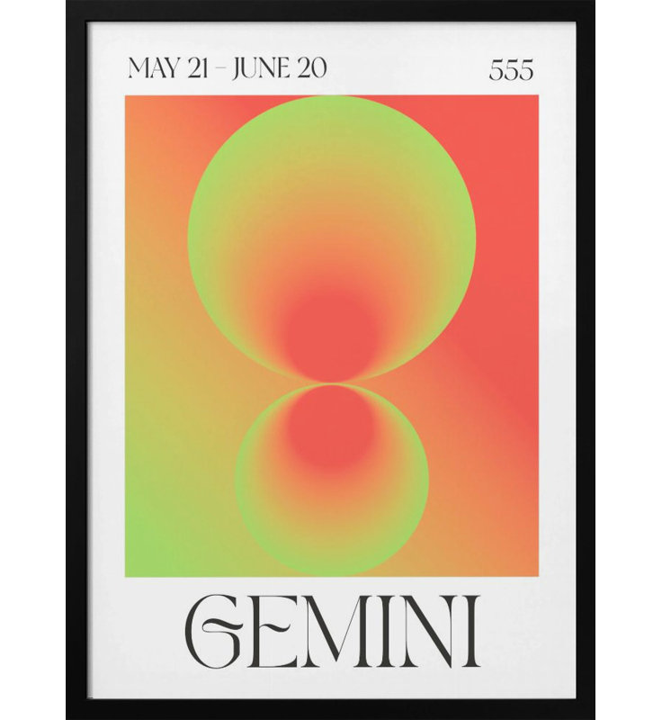 Pop Art And Retro " Gemini " by Valeria Castillo, 10" H x 8" W 