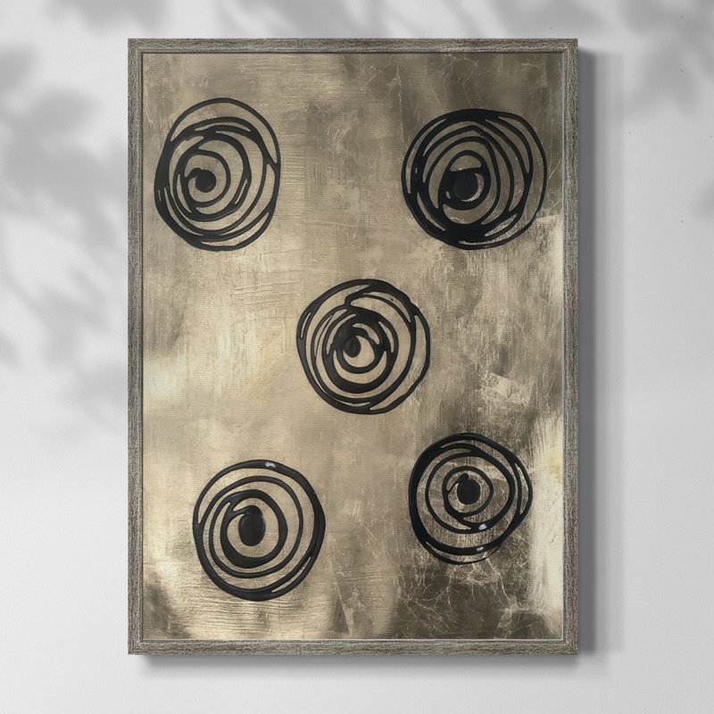 Quantum Circles II, reproduction encadrée - bois massif, H 11 po x l 9 po