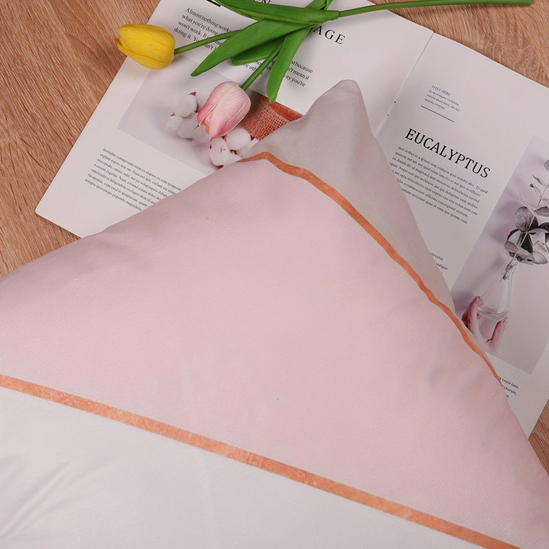 Taie d'oreiller géométrique rose, taie d'oreiller à motif rose, Rose géométrique