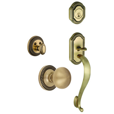 Newport Handle with Knob and Deadbolt and Rosette