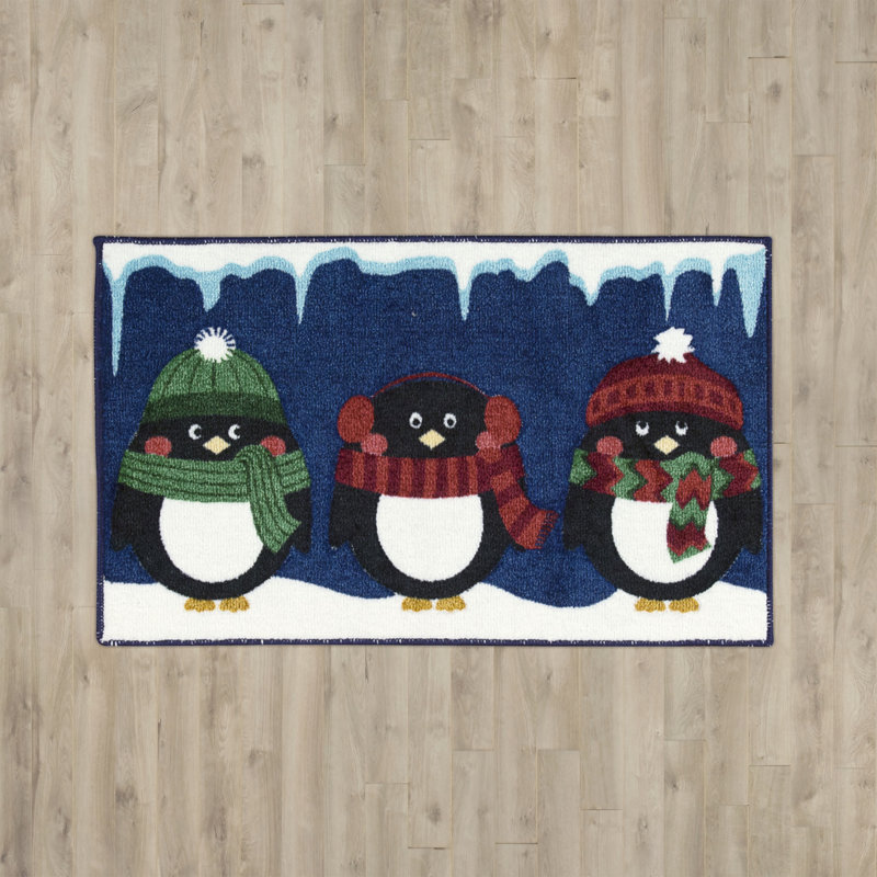 Navy Christmas Indoor Doormat