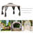 Patio Gazebo, Outdoor Canopy Shelter With 2-Tier Roof And Netting, Steel Frame For Garden, Lawn, Backyard, And Deck (Canopy)-112604646-112604644