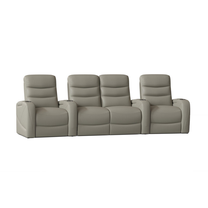 Rangée de sièges de cinéma maison incurvé stealth hr series (rangée de 4), Gris brume ultra