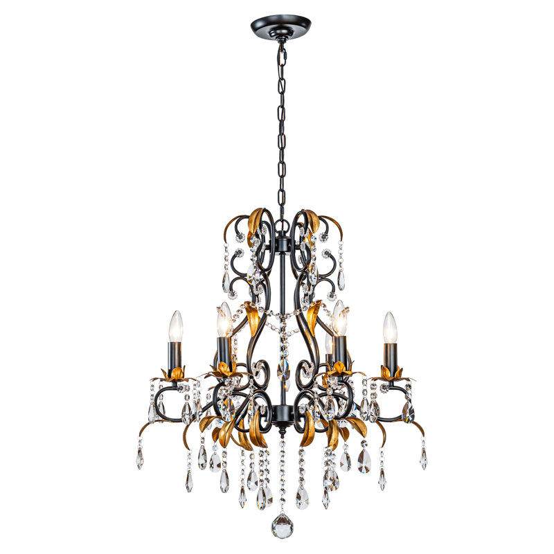 Lustre en cristal 6 lumières Jeannet