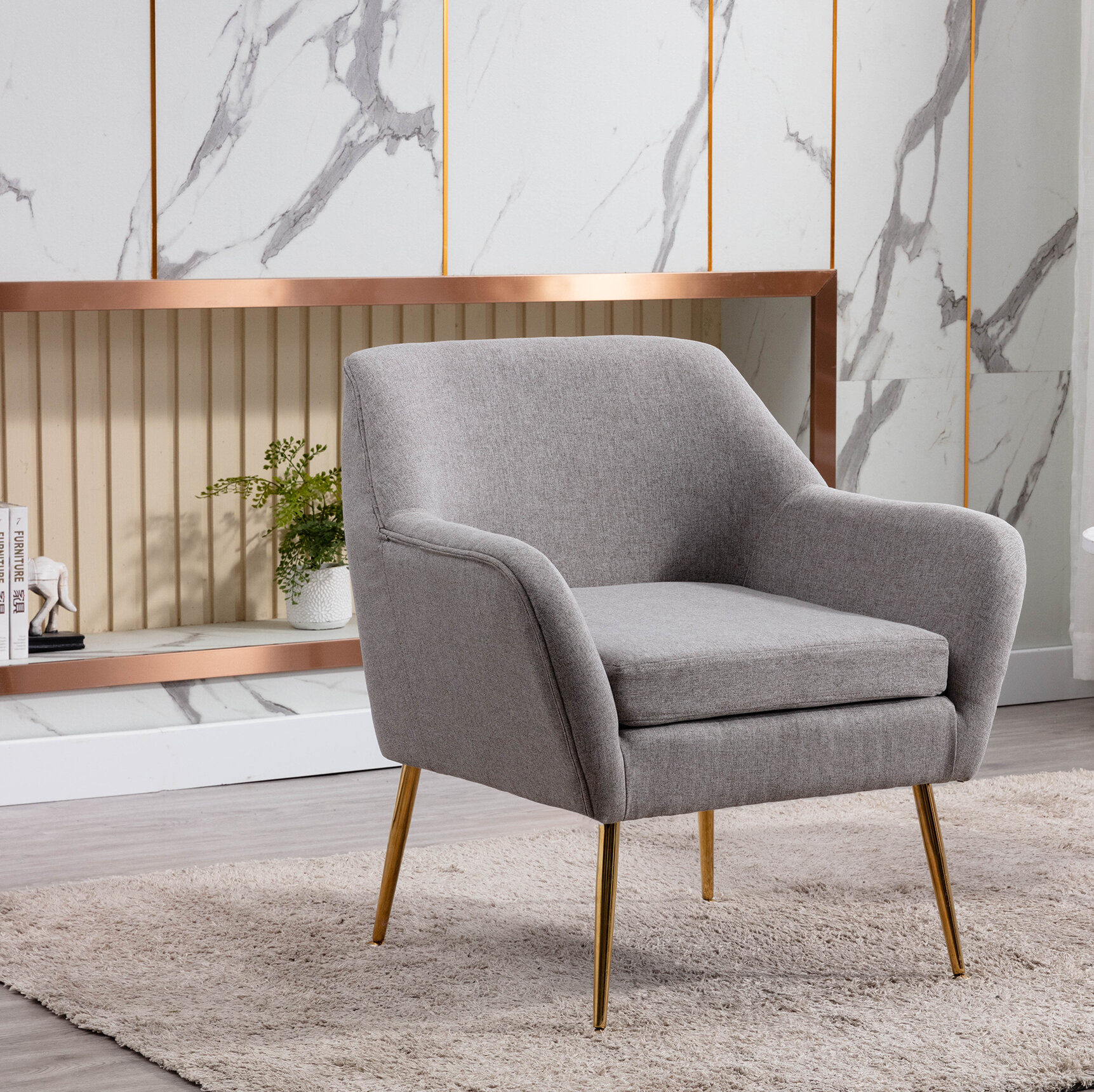 Everly Quinn Upholstered Armchair Wayfair   Upholstered Armchair 