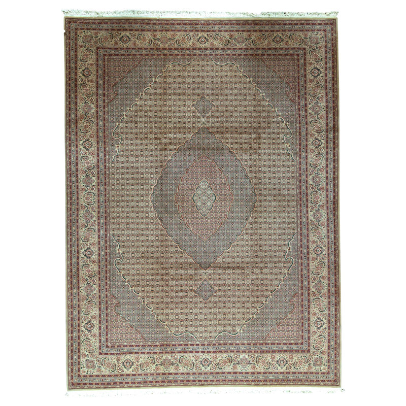 Tapis doré de haute qualité noué à la main