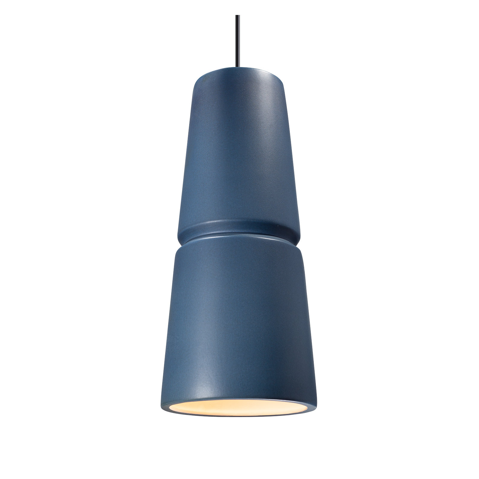 Logan 1 - Light Single Cone Pendant, Dark Bronze, Midnight Sky, 13.5" H x 6" W x 6" D