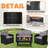 4-Piece All-Weather Wicker Patio Set – Rattan Sectional Sofa with Cushions and Glass Table-1093399115