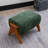 Solid Wood Chenille Upholstered Ottoman-1789589834