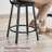 Vasagle, Set Of 2 Pu Upholstered Breakfast Stools, Inches Barstools With Back And Footrest, Simple Assembly, For Dining Room Kitchen, Rustic Brown And Ulbc069b81-112015887-115281365
