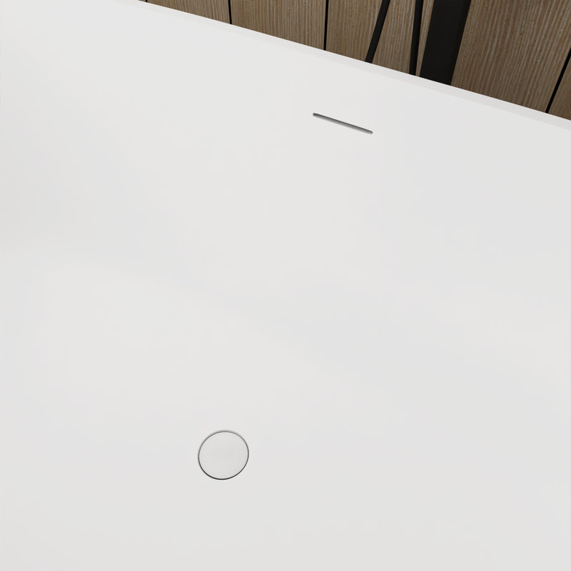 67“ Freestanding Soaking Solid Surface Bathtub