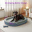 Lit orthopédique pour chien avec mousse à mémoire de forme et canapé avec traversin, housse lavable à la machine, lit pour chien confortable-1184581439-1184581434