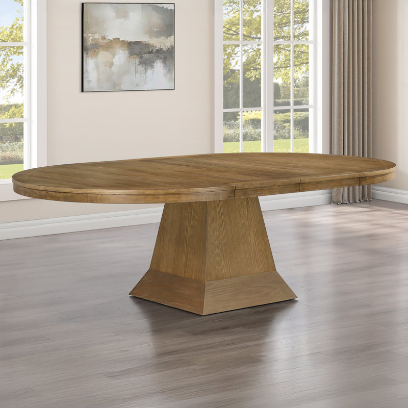 Crimmins Vaughn Extendable Wood Dining Table Set, 5 Pieces: Table, 4 Chairs, Driftwood, Driftwood