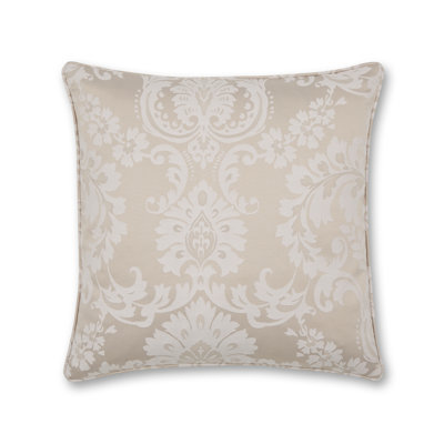 Classic Damask Jacquard 45x45cm Cushion Natural