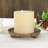 Vintage Brass Finished Cast Iron Candle Holder Plate 4.84 Inch Rustic Farmhouse Table Decor Tray