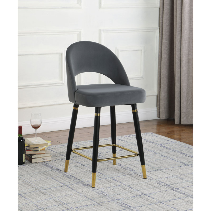 Ensemble de 2 tabourets Antionette, Gris